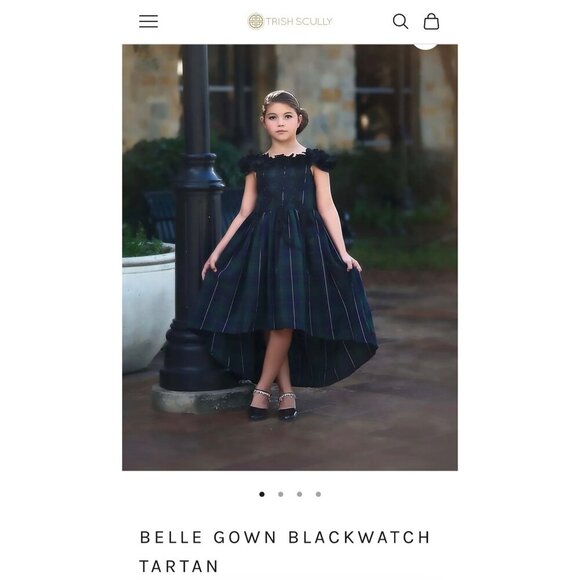 Trish Scully NWT Belle Gown Blackwatch Tartan Plaid Christmas Holiday Dress  6 - Picture 14 of 15